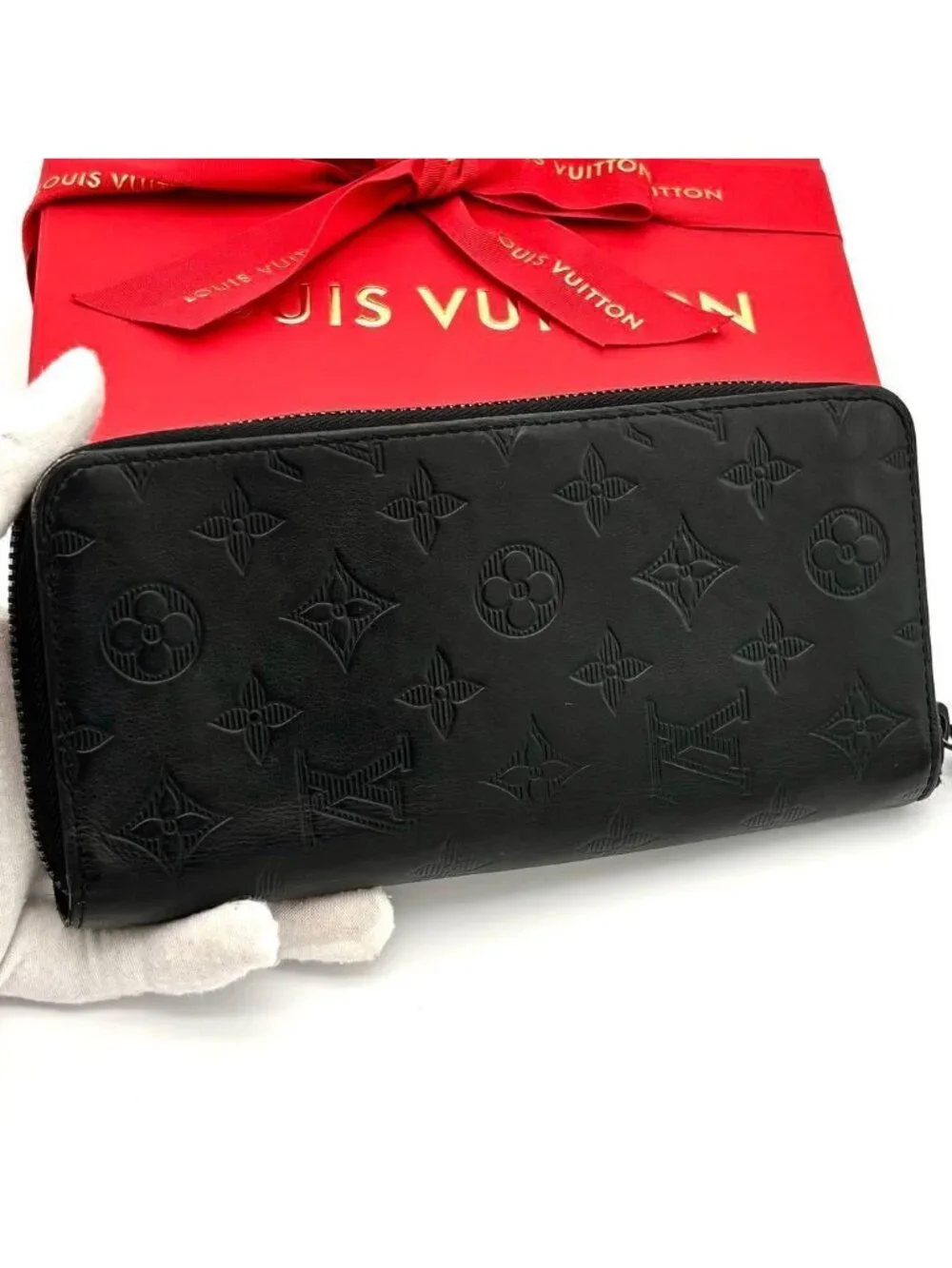 Louis Vuitton Wallet Zippy Monogram Shadow Black